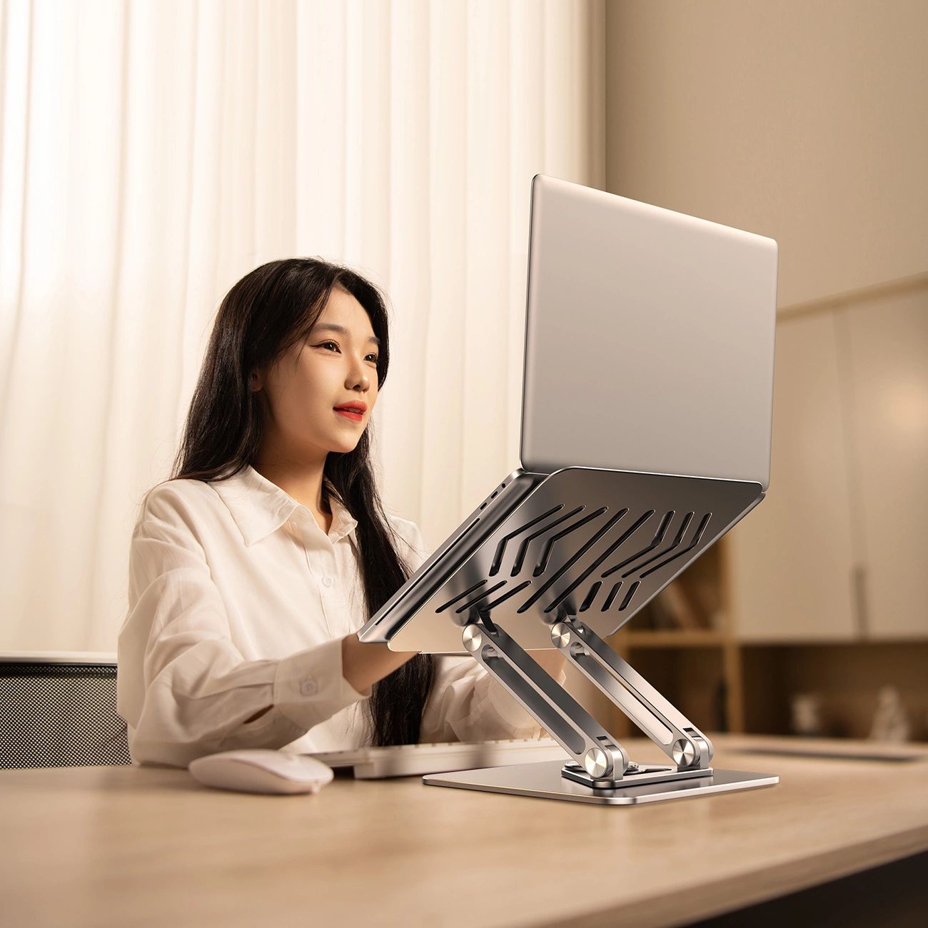 Wozinsky WRS-CPY84SS Aluminum Laptop Stand - Silver-2