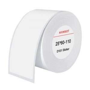 Niimbot hőpapír címkék 25x60 mm, 110 db (Fehér)