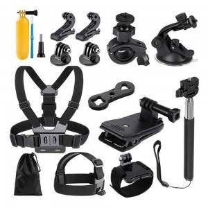 Techsuit – Akciókamera 14 az 1-ben (CAL29) – GoPro akciókamerához – fekete