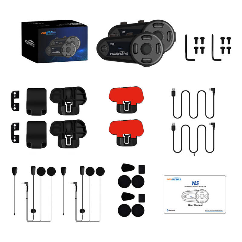 Headset intercom Fodsports V6S 2 pack-2