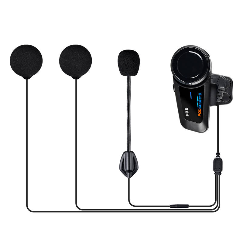 Headset intercom Fodsports FX6 2 csomag (fekete)-1