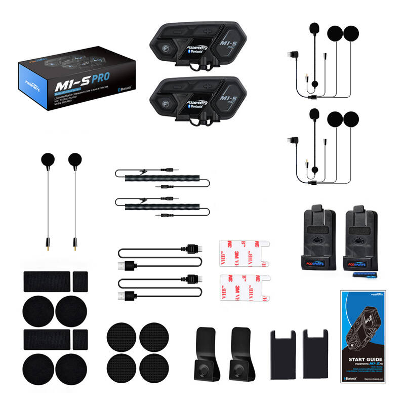 Headset intercom Fodsports M1-S Pro 2 pack (fekete)-2