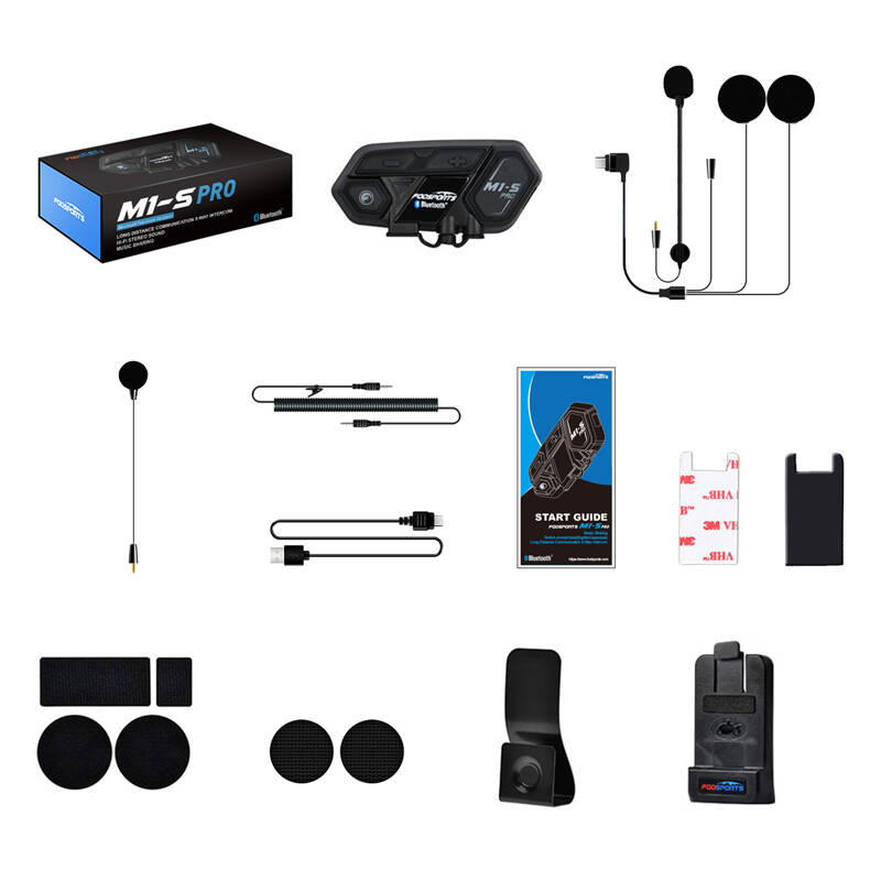 Headset intercom Fodsports M1-S Pro (fekete)-2