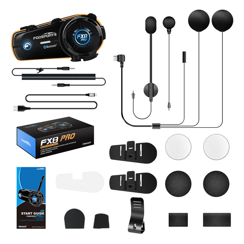 Headset intercom Fodsports FX8 Pro (fekete),-2