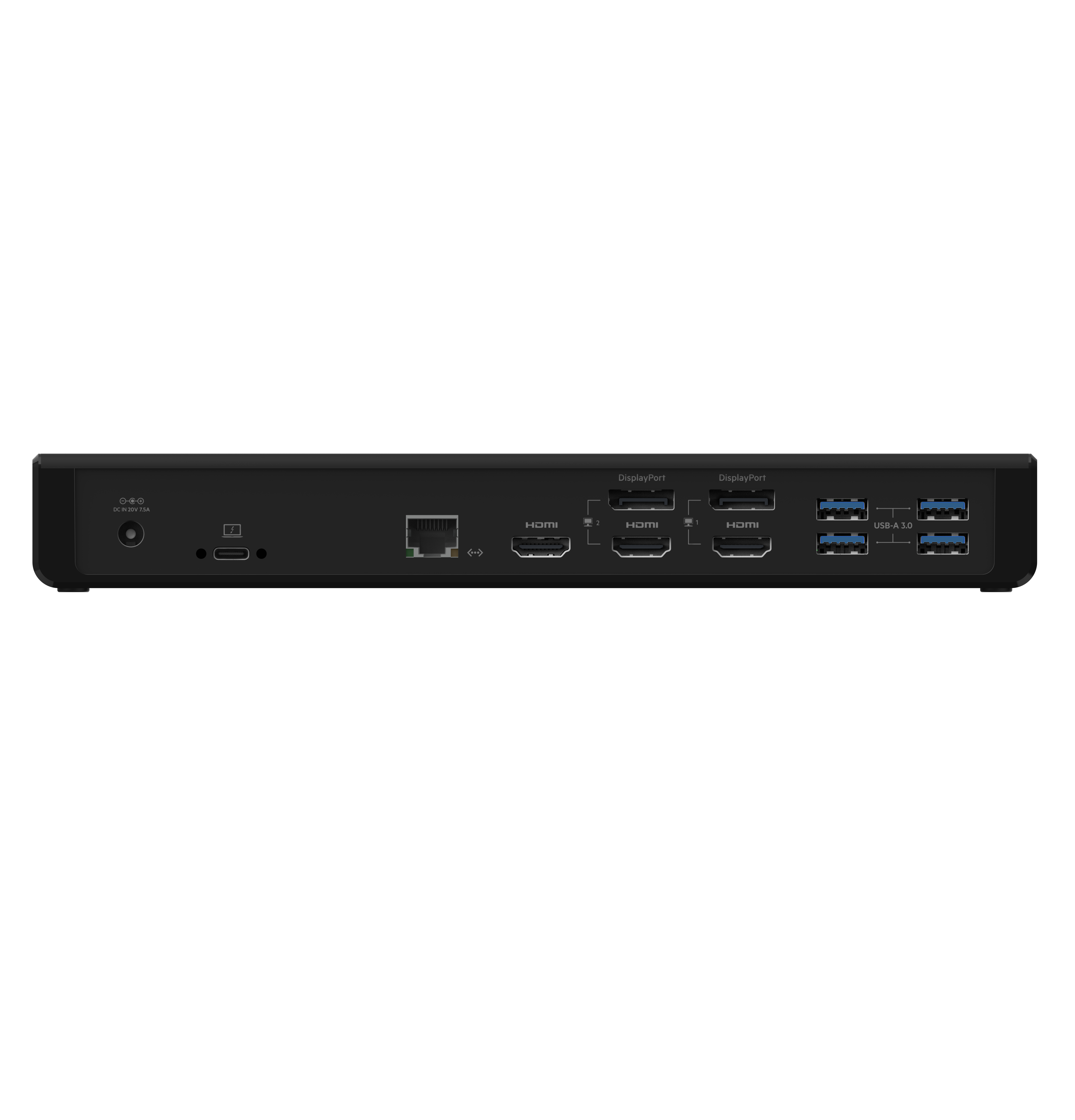 Belkin CONNECT USB C Display Link dokkoló, akár három kijelző támogatás 4K-ig, HDMI, DP, USB C, USB A, GbE, Audio, PD 85W, Mac/PC/Chrome kompatibilis - Fekete-2