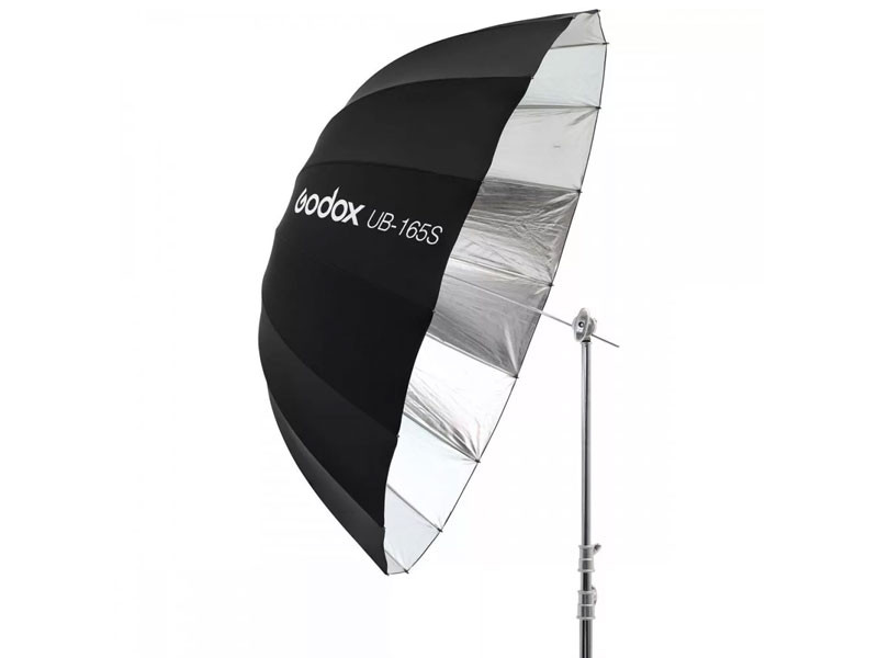 Godox 165cm Parabolikus ernyő (fekete/ezüst)-3
