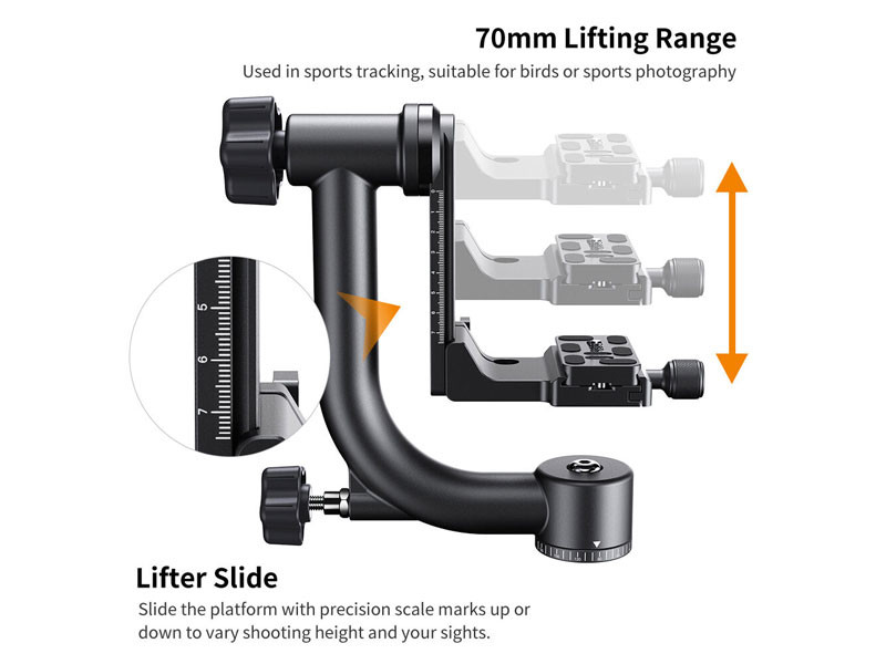K&F Concept Gimbal állványfej-1