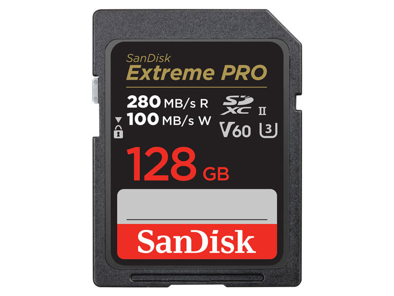 SanDisk 128GB SDXC Extreme Pro 280/100MB/s UHS-II C10 V60-0