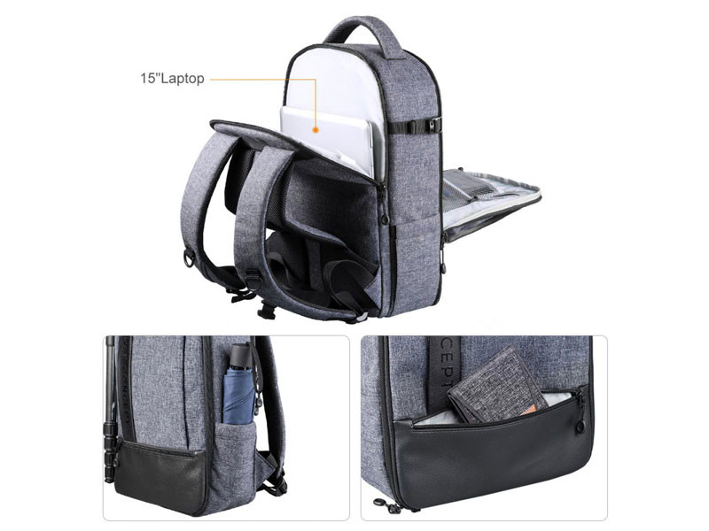 K&F Concept Beta Backpack 15 literes V2 hátizsák-3