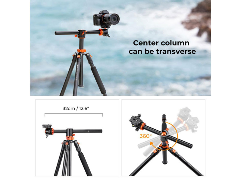 K&F Concept T254A6+BH-28L kamera állvány-2