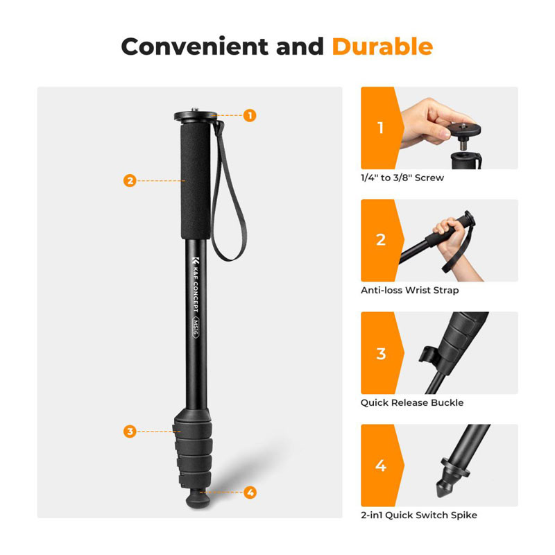 K&F Concept 5-Section Monopod-2
