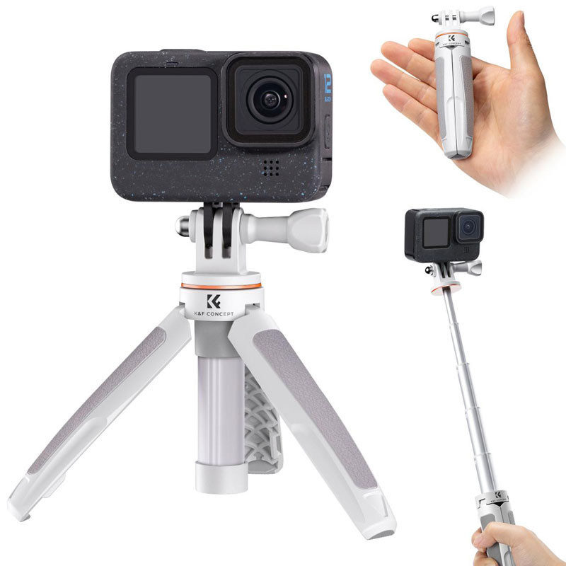 K&F Concept MS03 Állvány/Selfie bot akciókamerához (szürke)-1