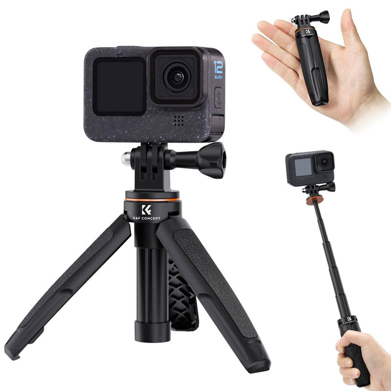 K&F Concept MS03 Állvány/Selfie bot akciókamerához (fekete)-1