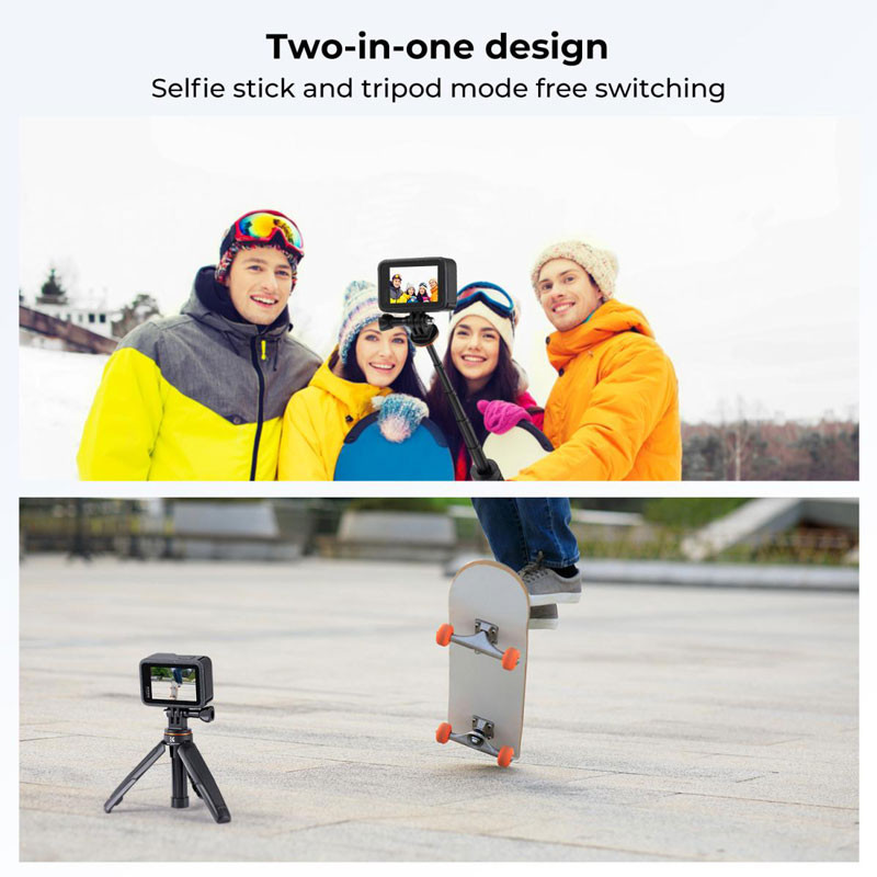 K&F Concept MS03 Állvány/Selfie bot akciókamerához (fekete)-3