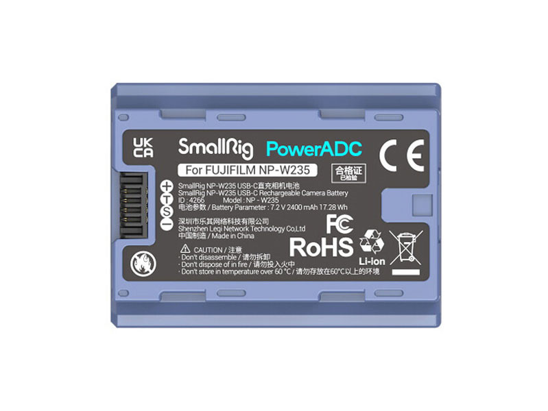 SmallRig NP-W235 USB-C tölthető kamera akkumulátor 4266-2