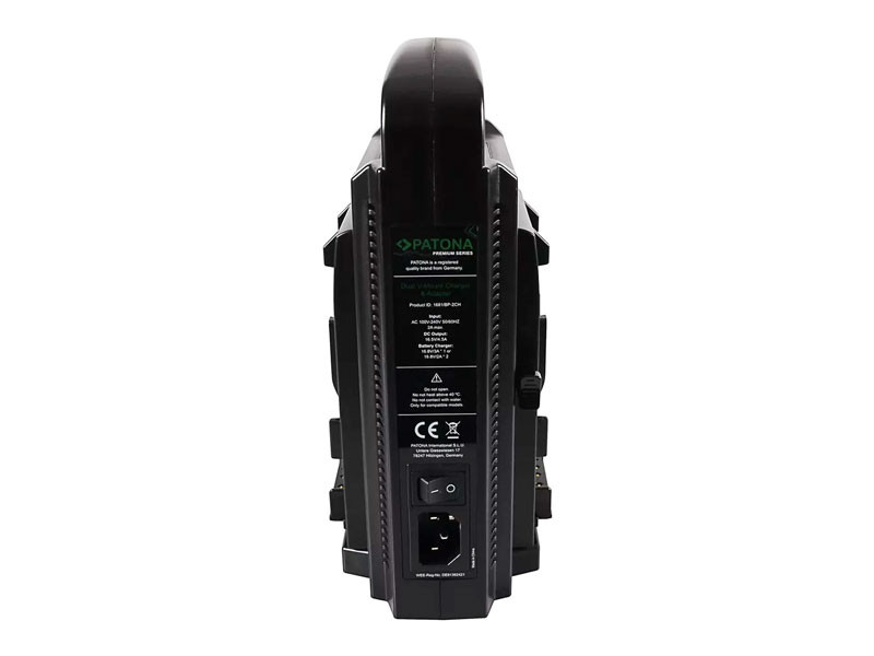 Patona DUAL V-Mount Töltő (Sony BP-95W BP-GL65 BP-190WS 4-Pin XLR kábellel)-1
