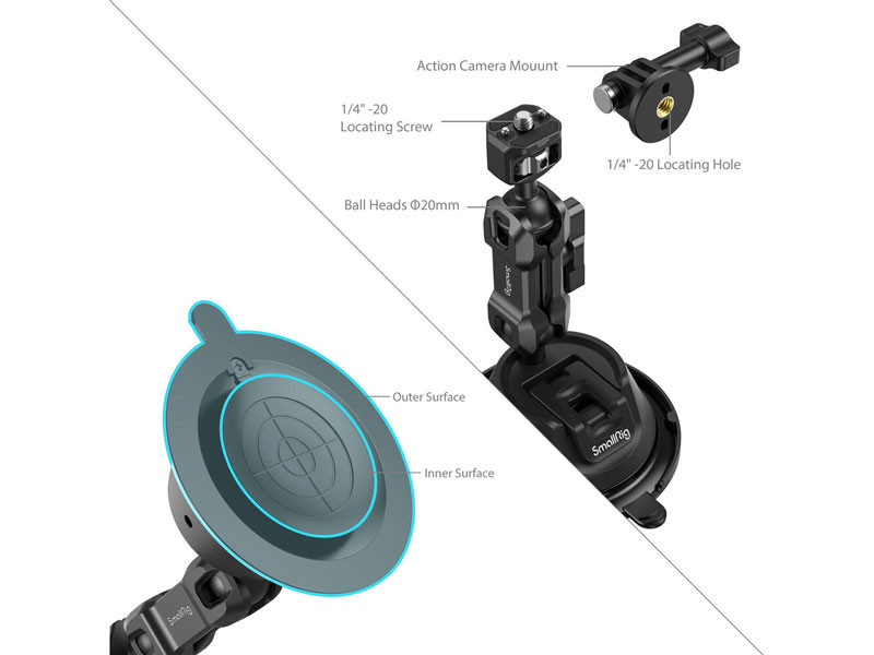 SmallRig tapadókorongos tartó akciókamerákhoz és telefonokhoz SC-1K 4275-1
