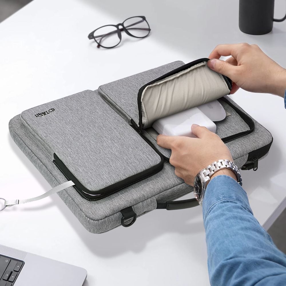 Tech-protect Defender Bag Laptop Táska 13-14 Crayon Szürke-1