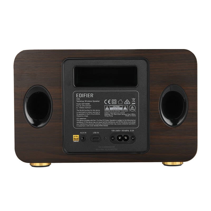 Edifier D32 Hordozható Bluetooth Hangszóró (fekete dió)-2