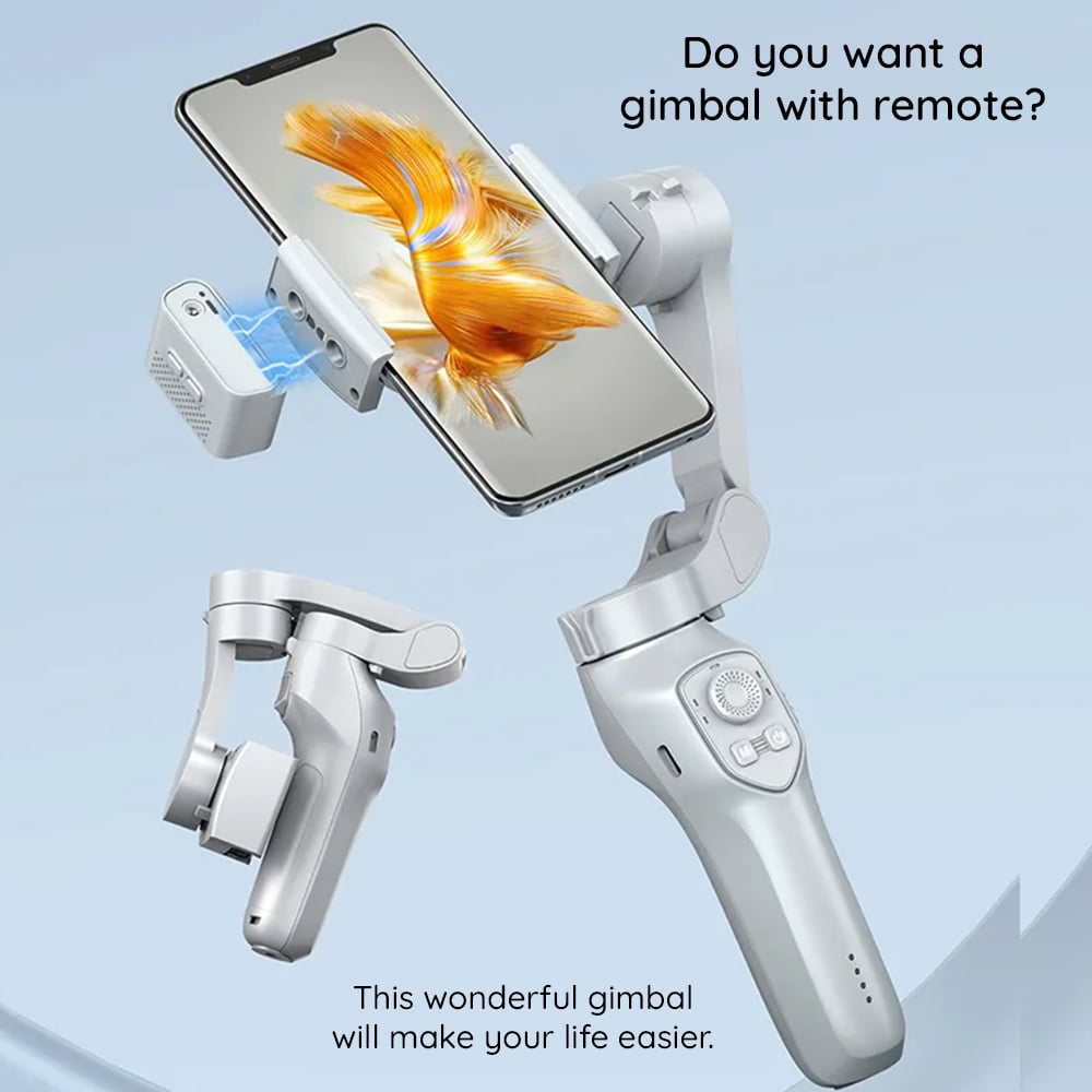  Techsuit - Telefon Stabilizátor (L7C Pro) - Bluetooth, Inception Mód, Szépítő Funkció, Állvány, 2000mAh - Szürke-4