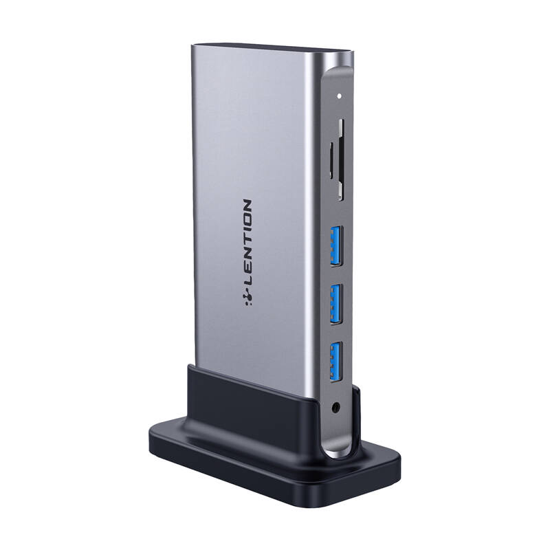 Lention dokkoló állomás AV USB-C szürke-0