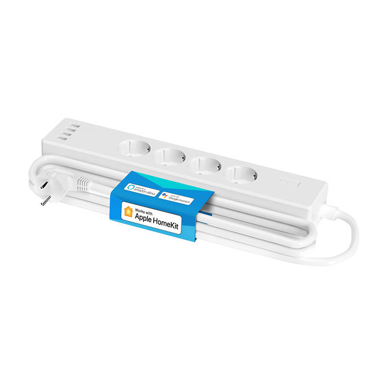 Meross MSS425FHK Okos WiFi (EU) elosztó, 4 aljzat + 4x USB (HomeKit),-0