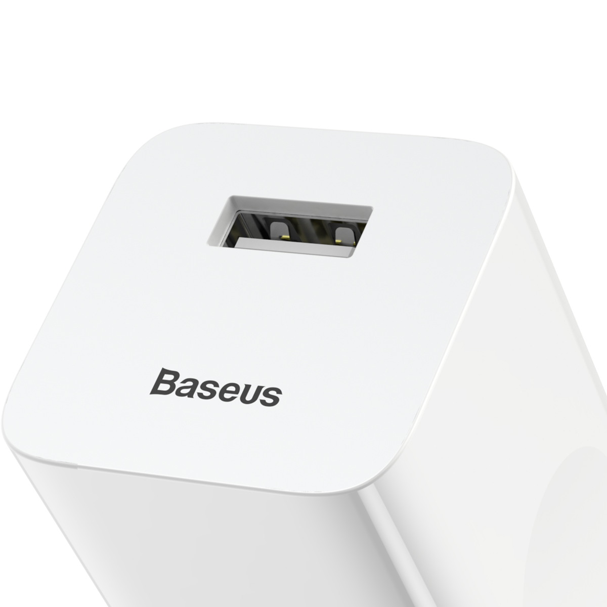 Baseus hálózati töltő, fali USB adapter 3.0 QC gyorstöltéssel fehér színben 24W-10
