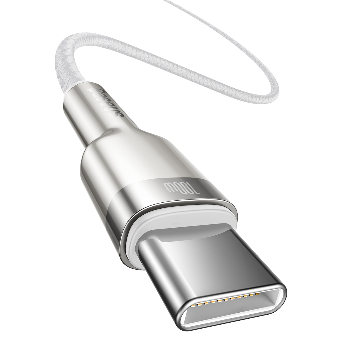 Baseus Cafule Metal Data USB Type C - USB Type C kábel PD 100 W 1 m fehér-9