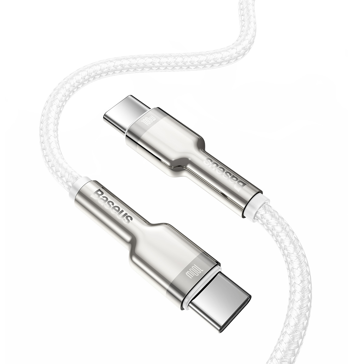 Baseus Cafule Metal Data USB Type C - USB Type C kábel PD 100 W 1 m fehér-8