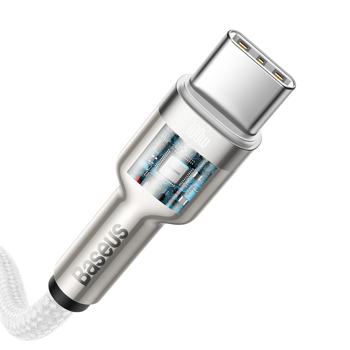 Baseus Cafule Metal Data USB Type C - USB Type C kábel PD 100 W 1 m fehér-6