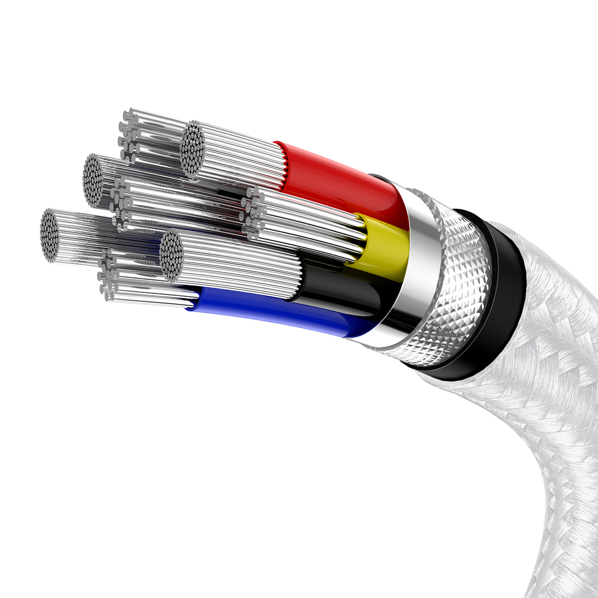 Baseus Cafule Metal Data USB Type C - USB Type C kábel PD 100 W 1 m fehér-5