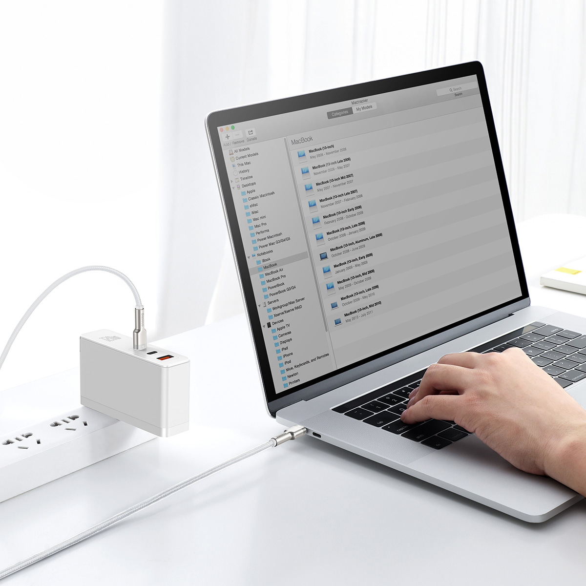 Baseus Cafule Metal Data USB Type C - USB Type C kábel PD 100 W 1 m fehér-2