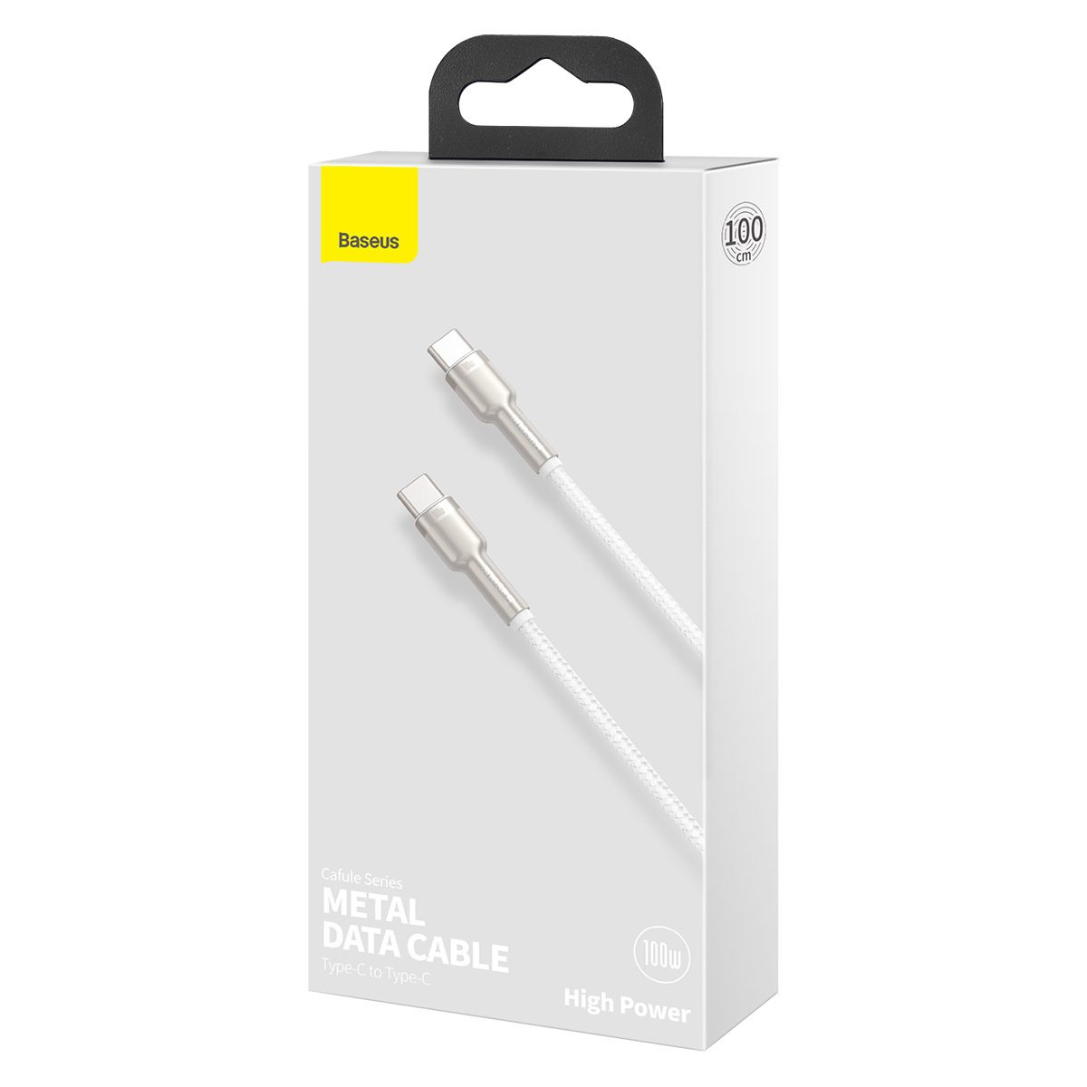 Baseus Cafule Metal Data USB Type C - USB Type C kábel PD 100 W 1 m fehér-1