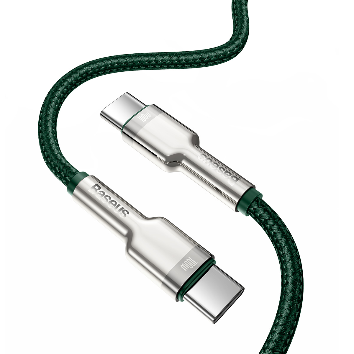 Baseus Cafule Metal Data USB Type C - USB Type C kábel PD 100 W 2 m zöld-9