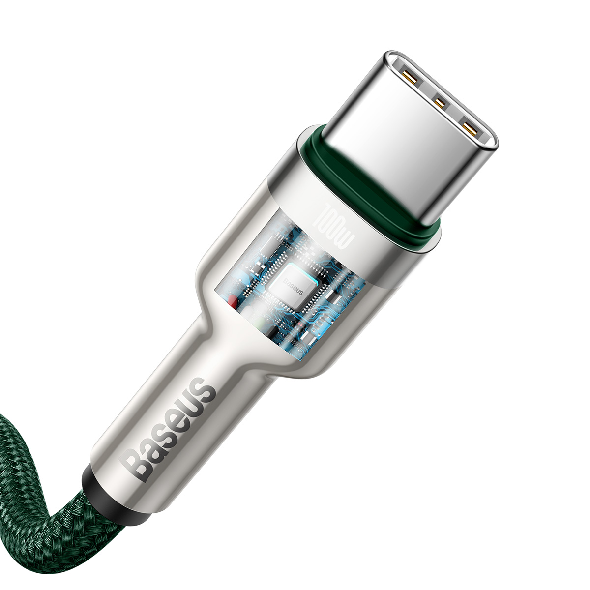 Baseus Cafule Metal Data USB Type C - USB Type C kábel PD 100 W 2 m zöld-8