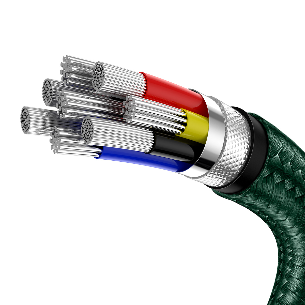 Baseus Cafule Metal Data USB Type C - USB Type C kábel PD 100 W 2 m zöld-7