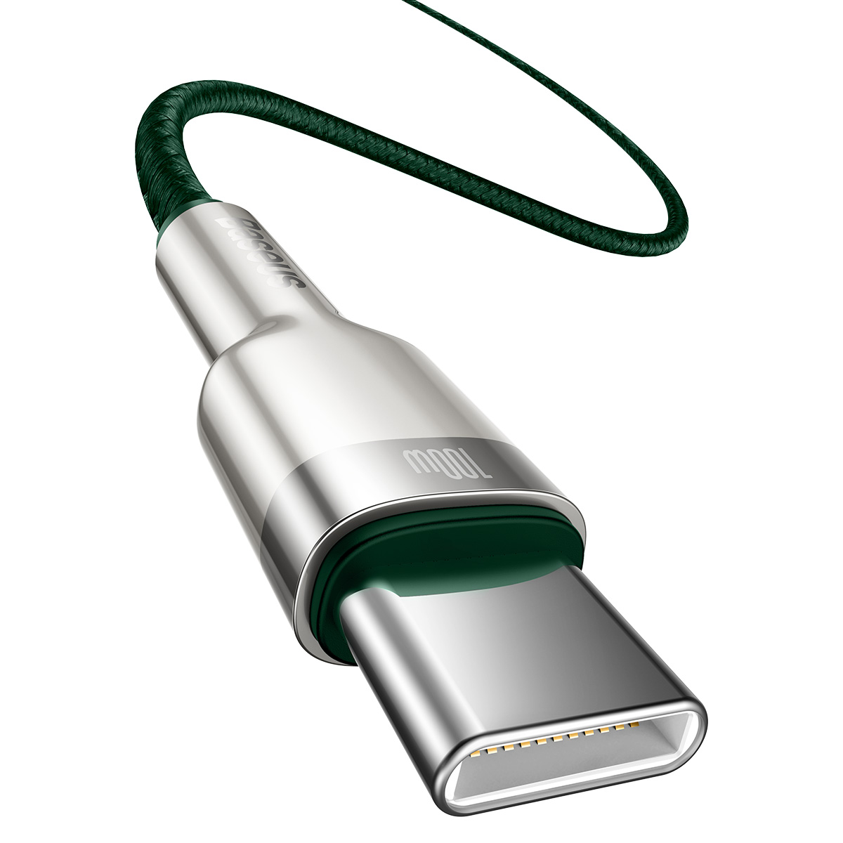 Baseus Cafule Metal Data USB Type C - USB Type C kábel PD 100 W 2 m zöld-5