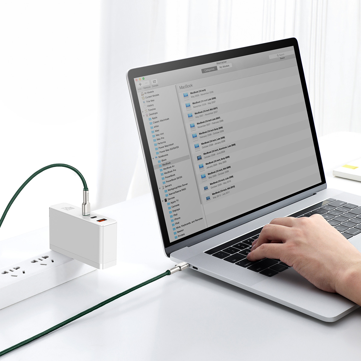 Baseus Cafule Metal Data USB Type C - USB Type C kábel PD 100 W 2 m zöld-4