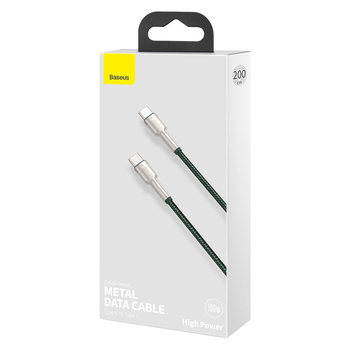 Baseus Cafule Metal Data USB Type C - USB Type C kábel PD 100 W 2 m zöld-1
