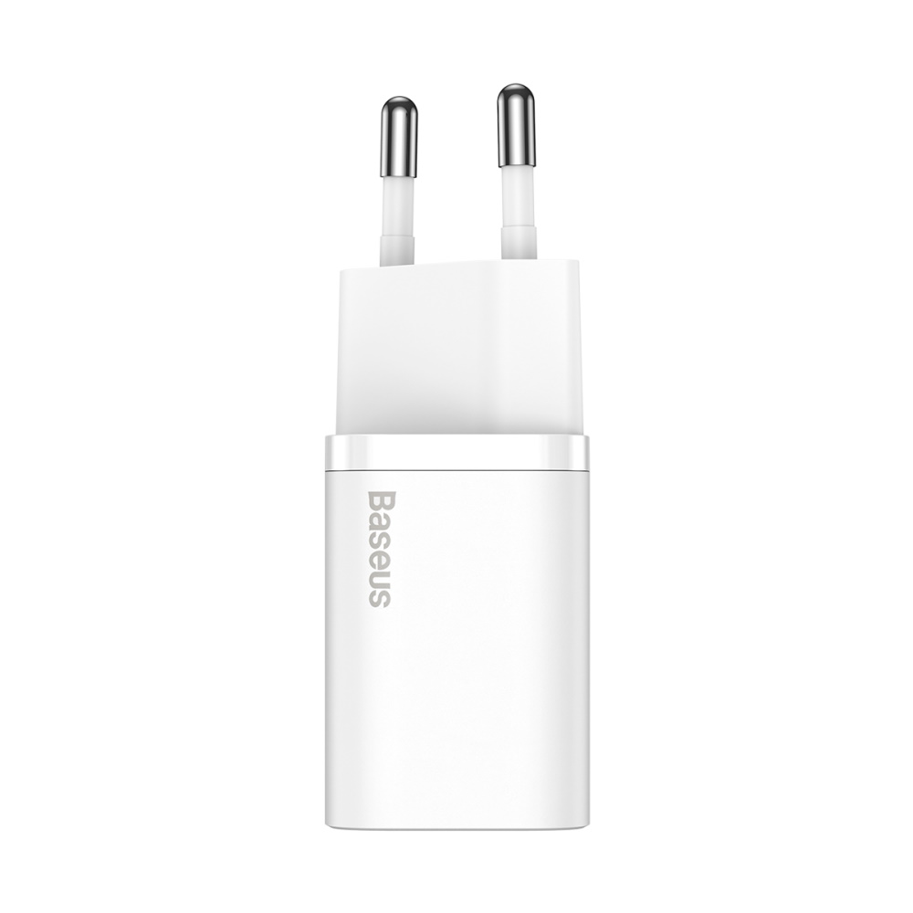 Baseus Super Si 1C Hálózati töltő adapter USB Type-C QC PD 20W 3A fehér (CCSUP-B02)-0