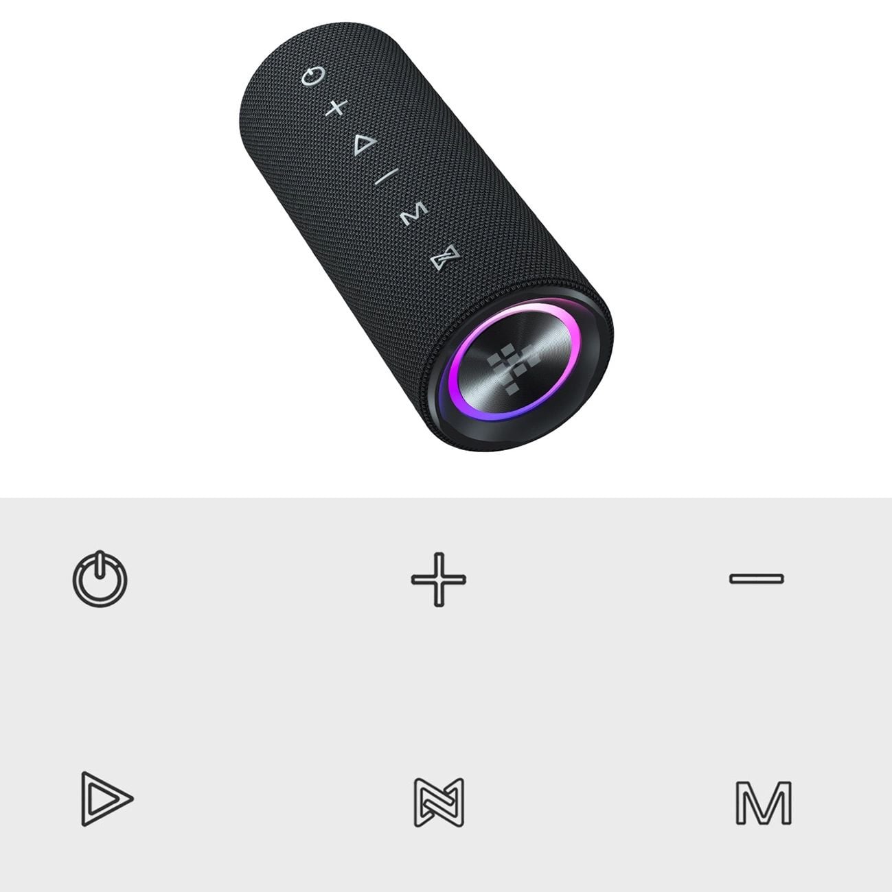 Tronsmart Mirtune C2 24W Bluetooth Hordozható Hangszóró - Fekete-12