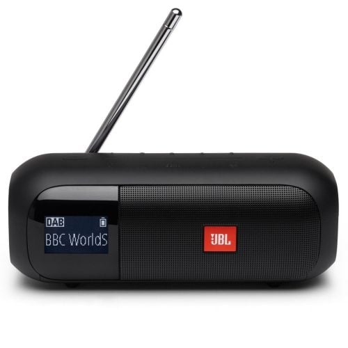 JBL Tuner 2 hordozható Bluetooth hangszóró FM/DAB/DAB+ fekete EU ( JBL-TNR2FM-BLK)-0