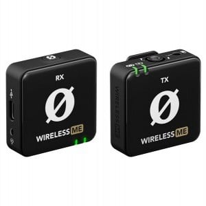RODE Wireless ME ultra kompakt digitális vezeték nélküli mikrofon rendszer két csatornás vevővel, egy adóval, adóba és vevőbe épített mikrofonnal