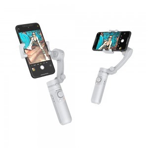 Techsuit - Telefon Gimbal (SK062) - 3 tengelyes, intelligens követés, automatikus kalibrálás, joystick, összecsukható, 2500mAh - Szürke