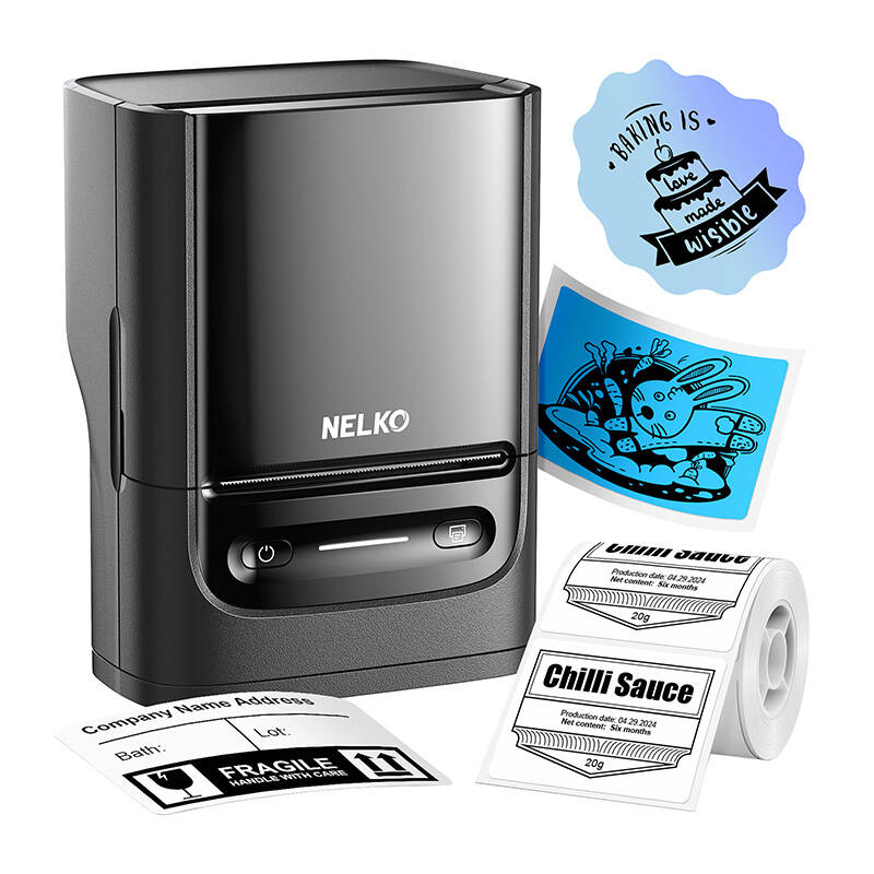 Nelko Thermal Label Printer PM220 (Fekete) blokknyomtató-2