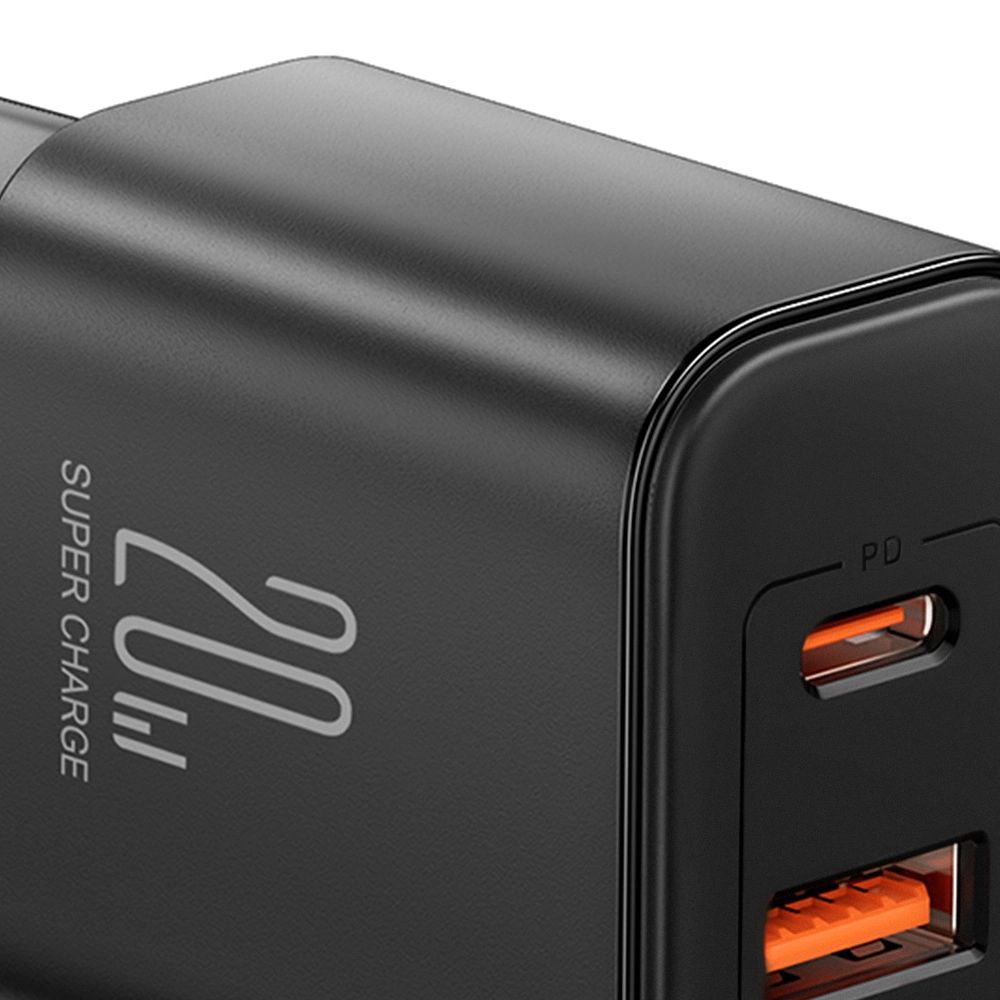 EU Joyroom JR-TCF05 20W USB-A USB-C töltő + USB-C kábel - fekete-1