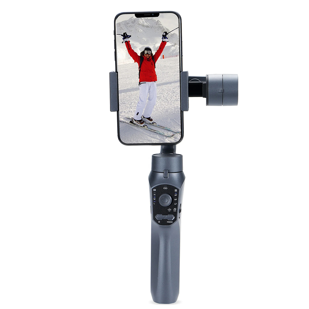  Techsuit - Telefon Gimbal (F10 Pro) - 3 tengelyes, inception mód, arckövetés, távirányítás, zoom, 4000 mAh - Fekete-2