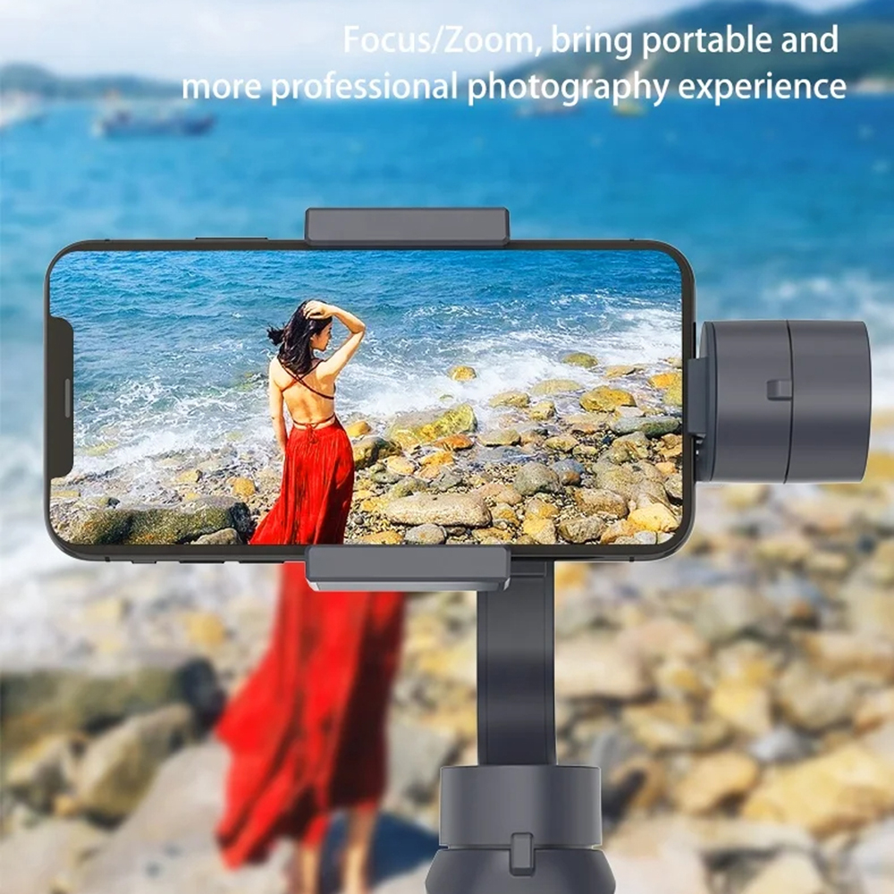  Techsuit - Telefon Gimbal (F10 Pro) - 3 tengelyes, inception mód, arckövetés, távirányítás, zoom, 4000 mAh - Fekete-4