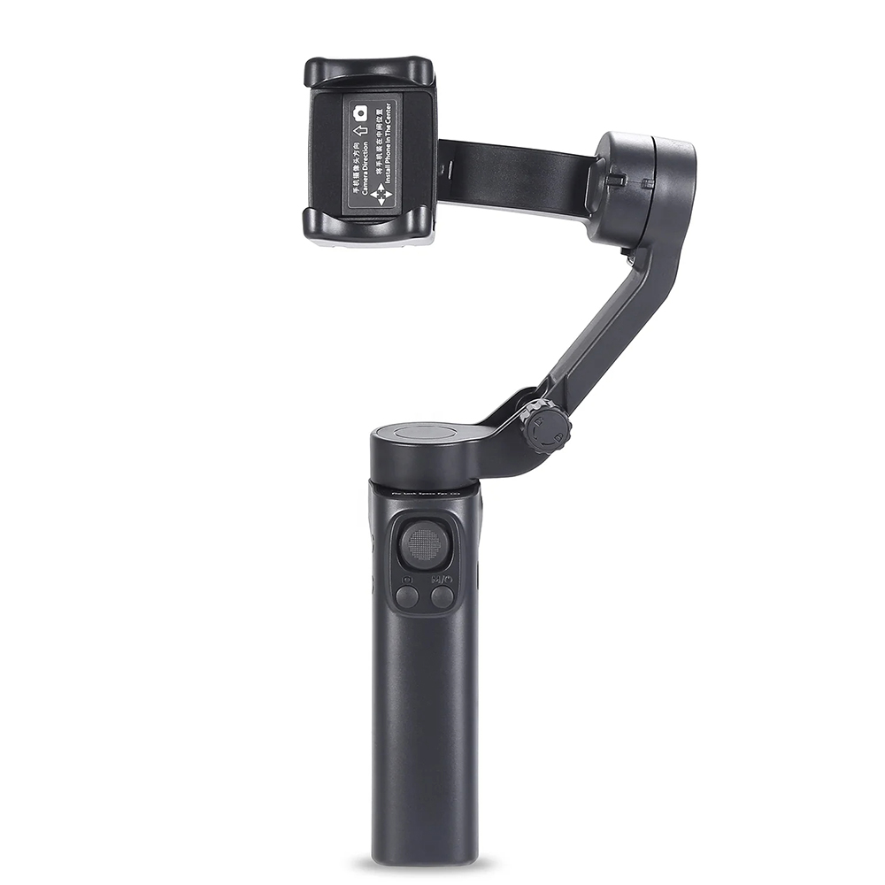  Techsuit - Telefon Gimbal (F5 Plus) - 3 tengelyes rázkódásgátlóval, Inception móddal, arckövetéssel, távirányítóval, összecsukható - fekete-0