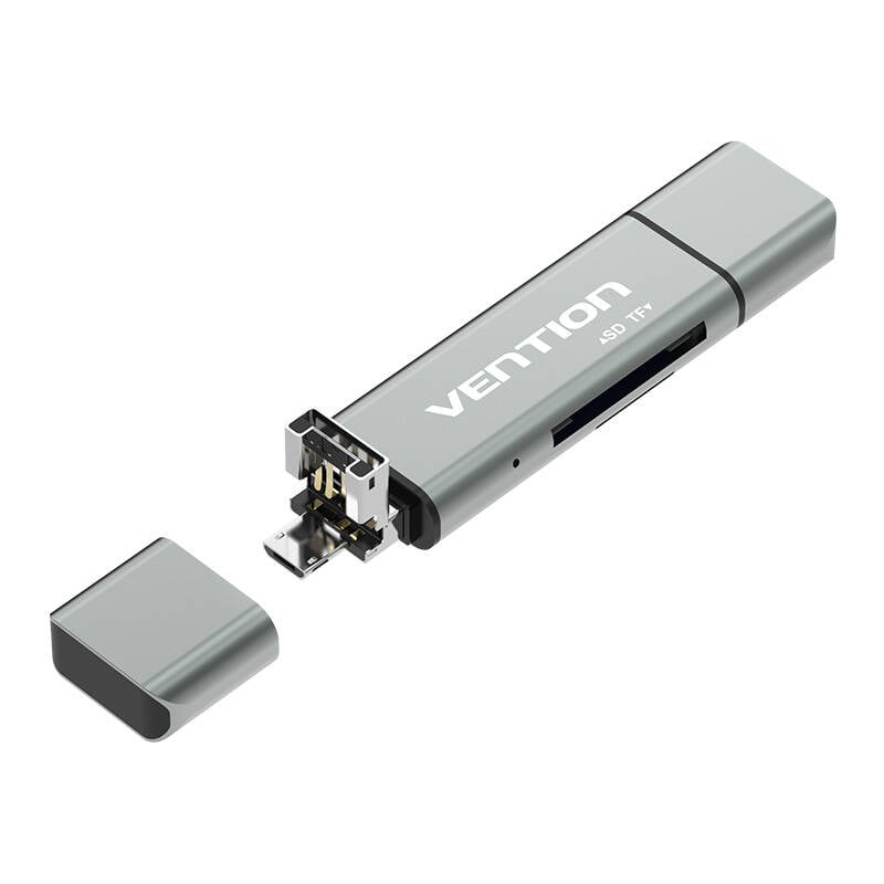 Multifunkciós USB2.0 Kártyaolvasó Vention CCJH0 Szürke-0